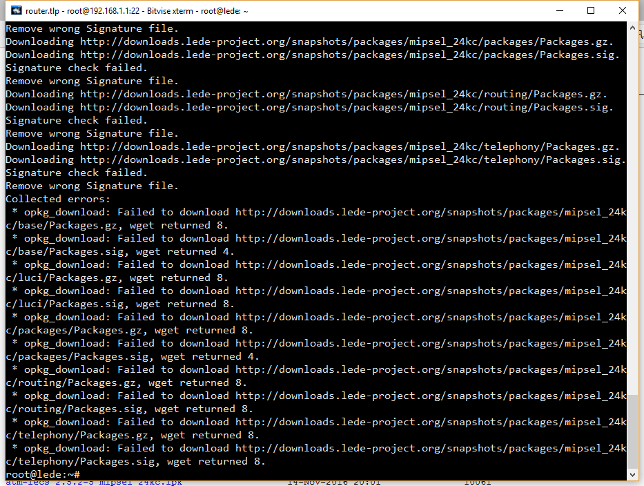 Update Failed Update Failed