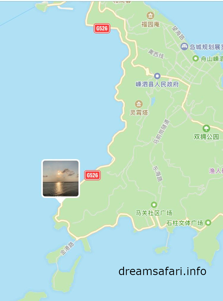 泗礁观落日位置 泗礁观落日位置